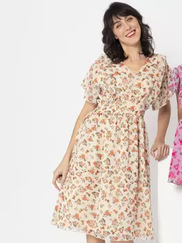 Выкройка: Платье с рукавами-крылышками