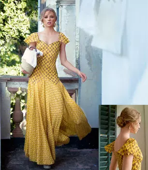 Выкройка: Платье с рукавами-крылышками