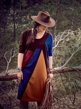 Выкройка: Платье с рукавами «летучая мышь»