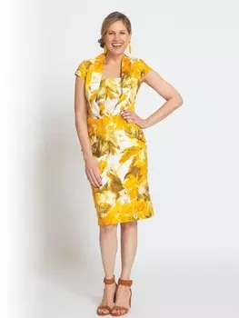 Выкройка: Платье с шалевым воротником