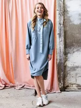 Выкройка: Платье с широкими планками застежки