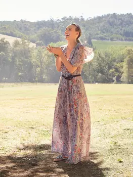 Выкройка: Платье с широкими воланами на лифе