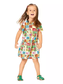 Выкройка: Платье с широкой оборкой