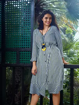 Выкройка: Платье с V-образным вырезом