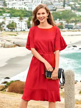 Выкройка: Платье с воланами