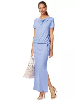 Выкройка: Платье с волнообразным вырезом горловины