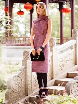 Выкройка: Платье с волнообразным вырезом горловины