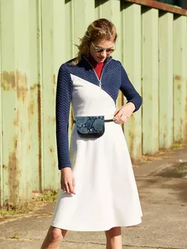 Выкройка: Платье с воротником-стойкой