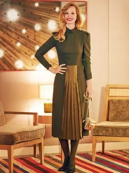 Выкройка: Платье с воротником-стойкой