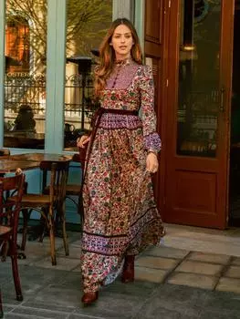 Выкройка: Платье с воротником-стойкой