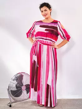 Выкройка: Платье с вырезами на рукавах