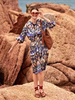 Выкройка: Платье с вырезом-качели