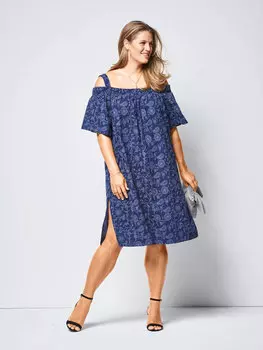 Выкройка: Платье с вырезом кармен