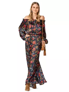 Выкройка: Платье с вырезом кармен