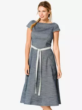 Выкройка: Платье с вырезом-лодочкой