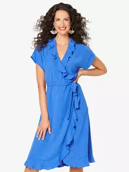 Выкройка: Платье с запахом и приспущенными проймами