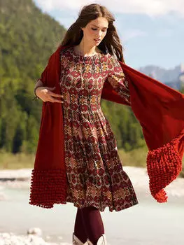 Выкройка: Платье с застроченными складками