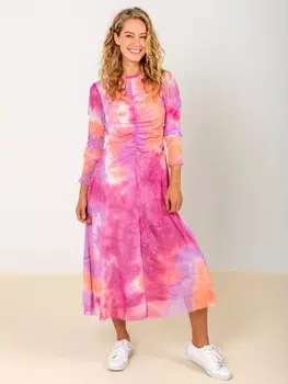 Выкройка: Платье со сборками на лифе и рукавах