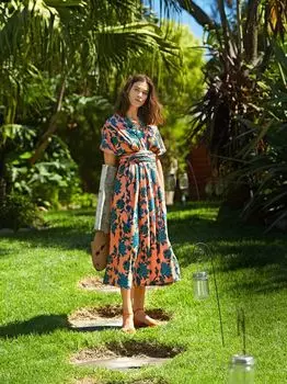 Выкройка: Платье-трансформер с длинными завязками