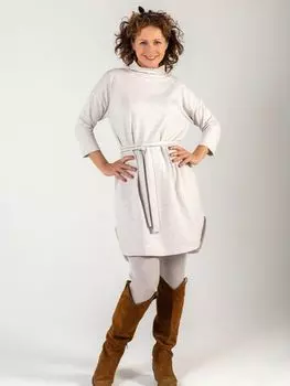 Выкройка: Платье-туника с воротником гольф