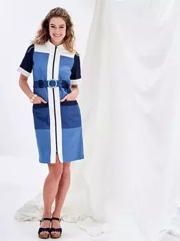 Выкройка: Платье в стиле колор-блокинг