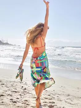 Выкройка: Пляжное платье с запахом