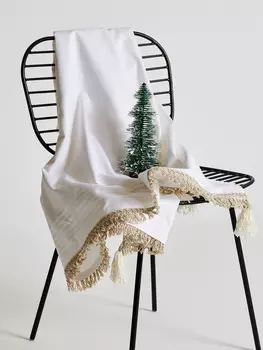 Выкройка: Покрывало с бахромой