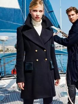 Выкройка: Полупальто с широкими лацканами