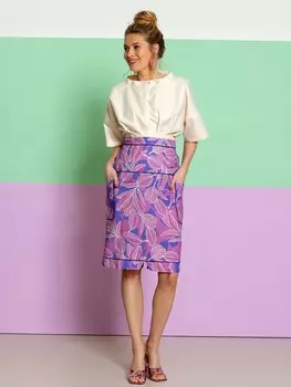 Выкройка: Прямая юбка на кокетке