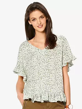 Выкройка: Прямой топ с оборками