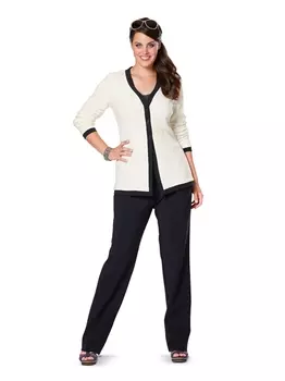 Выкройка: Пуловер на пуговицах