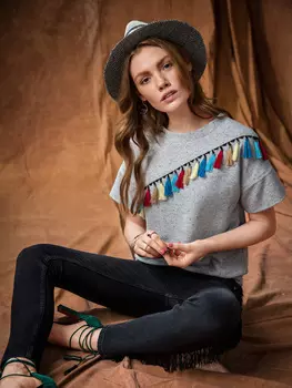 Выкройка: Пуловер с асимметричной кокеткой