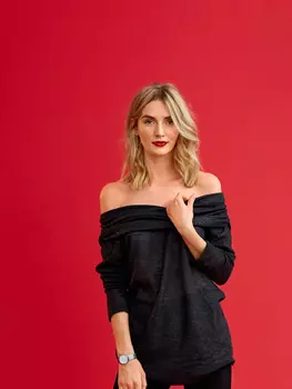 Выкройка: Пуловер с большим воротником