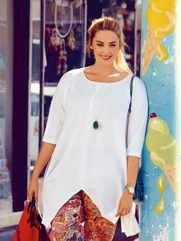 Выкройка: Пуловер с цельнокроеными рукавами