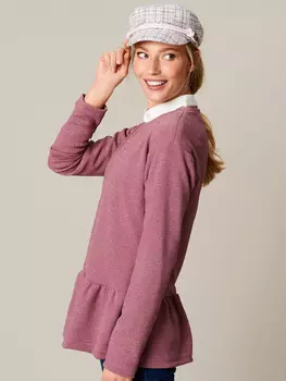 Выкройка: Пуловер с оборкой