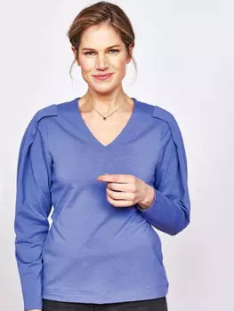 Выкройка: Пуловер с оригинальными рукавами