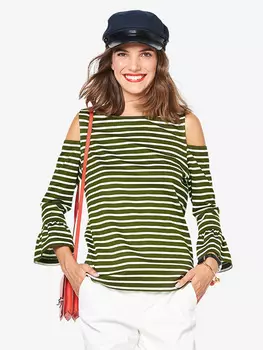 Выкройка: Пуловер с открытыми плечами