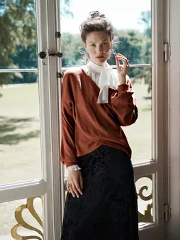 Выкройка: Пуловер с перекрещивающимися деталями