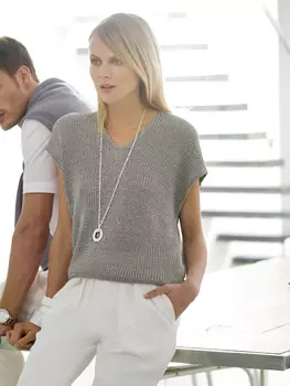 Выкройка: Пуловер с приспущенной линией плеч