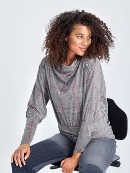 Выкройка: Пуловер с рукавами «летучая мышь»