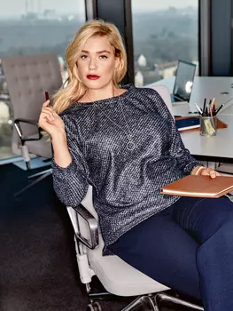 Выкройка: Пуловер с рукавами «летучая мышь»