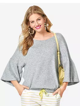 Выкройка: Пуловер с рукавами оборками