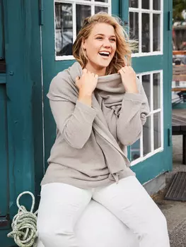 Выкройка: Пуловер с шарфом