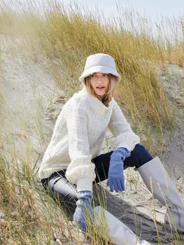 Выкройка: Пуловер с широкими рукавами