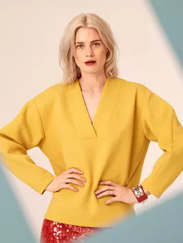 Выкройка: Пуловер с V-вырезом