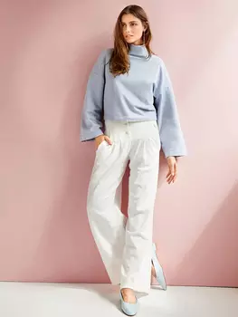 Выкройка: Пуловер с воротником-стойкой