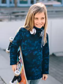 Выкройка: Пуловер с воротником-стойкой