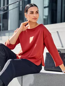 Выкройка: Пуловер с вырезом-лодочкой