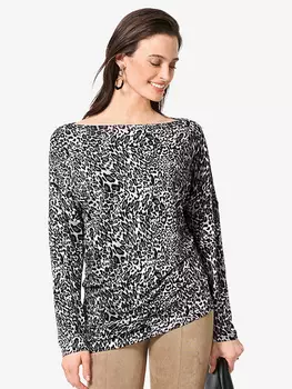 Выкройка: Пуловер с вырезом-лодочкой