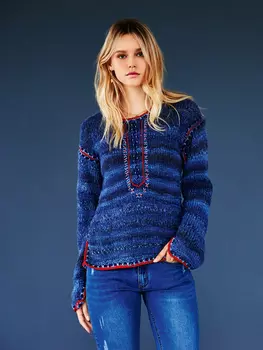 Выкройка: Пуловер с вышивкой